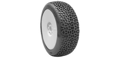 AKA Scribble 1:8 Buggy Tyre S-Soft Longwear on white Evo Wheel (2)
