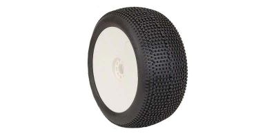 AKA Impact Truggy Tyre Soft on white Evo Wheels (2)