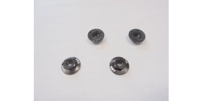 Serrated Large Diameter 1:10 Aluminium Wheel Nuts (4) Gun Metal