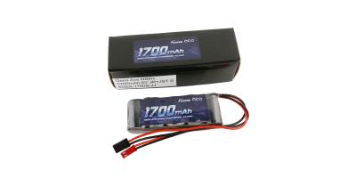 Gens ace Rx Battery NiMh 6.0V-1700Mah (Dual JR-JST) 125g - Straight
