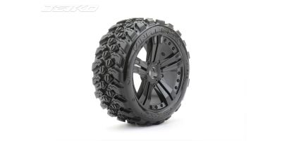 Jetko EX King Cobra 1:8 Buggy Belted Tyre Black Wheels 17mm Hex (2)