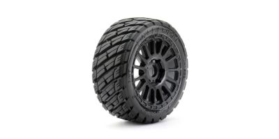 Jetko EX Rockeform 1:8 Buggy Belted Tyre Black Wheels 17mm Hex (2)