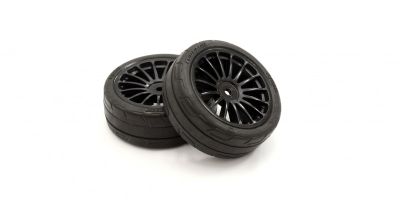 Pre-Glued Tyres 15 Spokes Black Wheels 1:10 Fazer 2.0 (2) Medium