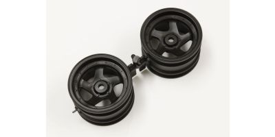 Wheel 5 Spokes Black 1.7 inches (2) Kyosho Optima
